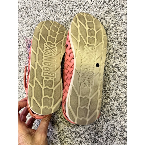 Brand X Huaraches Mexico Woven Leather Sandals Pink‎ Women\'s 8.5